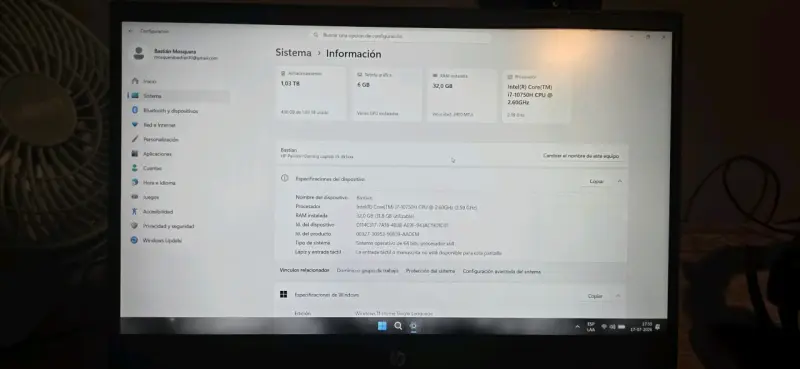 Laptop HP Pavilion Gaming 15.6 pulgadas - 5