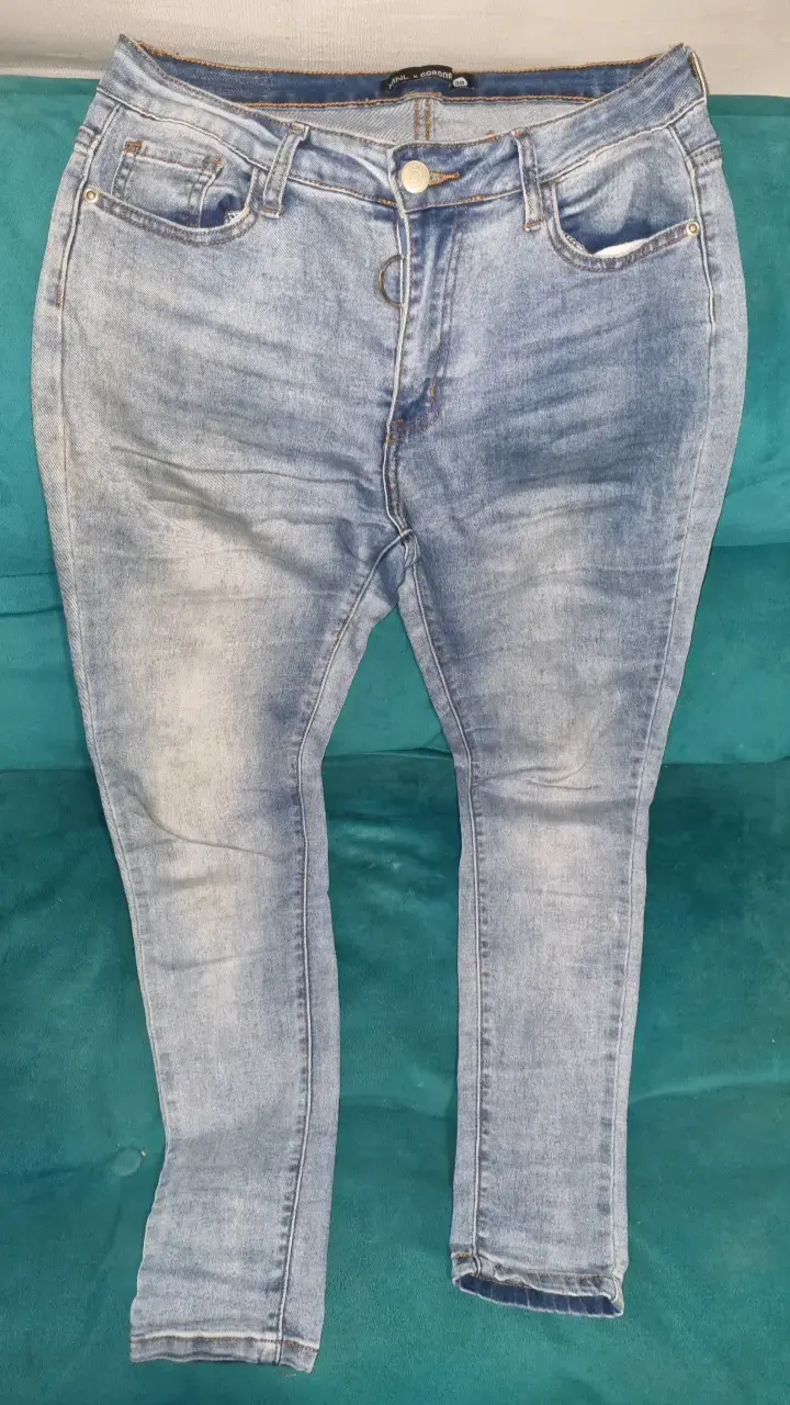 Jeans azul claro para mujer talla L - 1