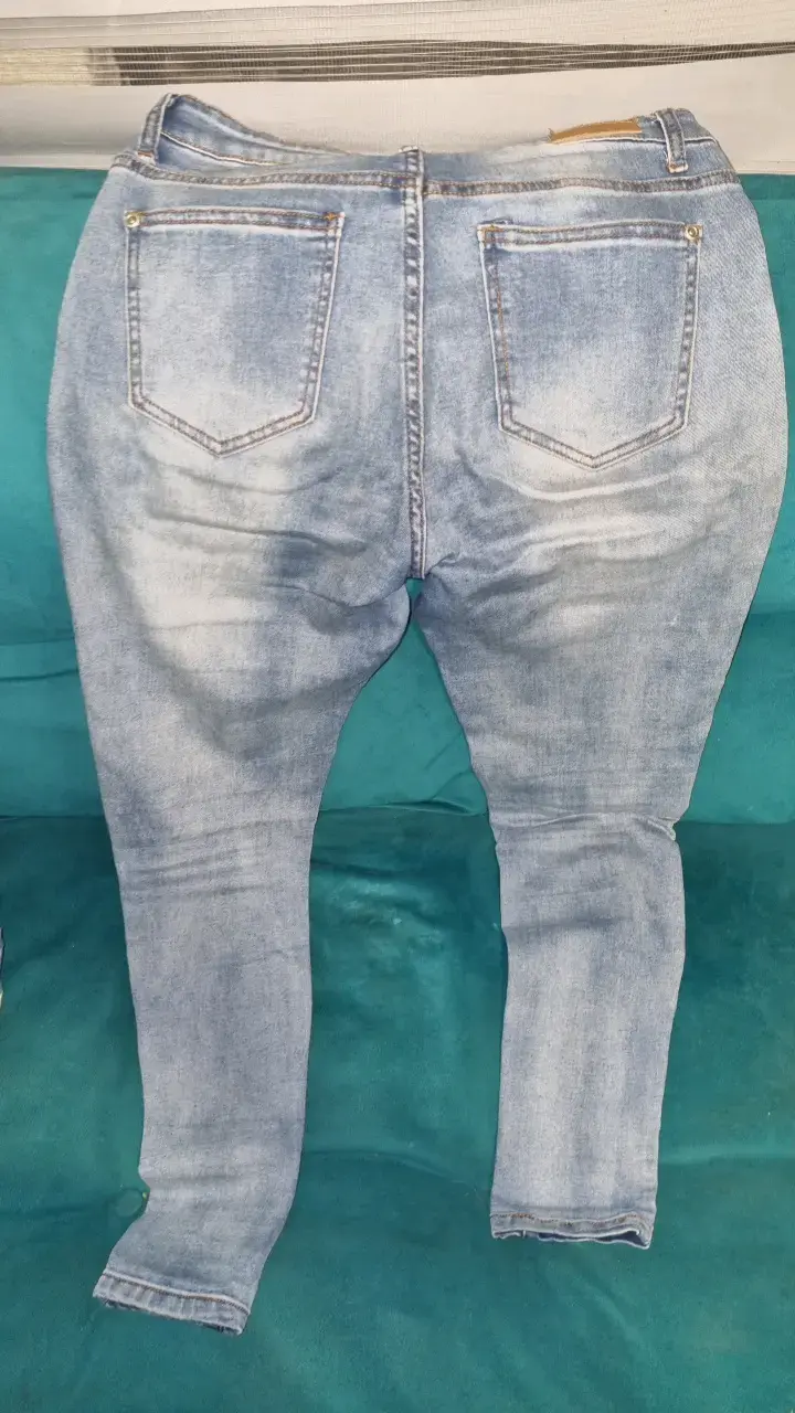 Jeans azul claro para mujer talla L - 2