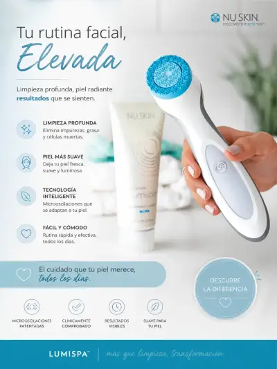 Dispositivo de limpieza facial Nu Skin LumiSpa - miniatura 1