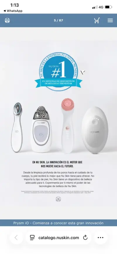 Dispositivo de limpieza facial Nu Skin LumiSpa - miniatura 2