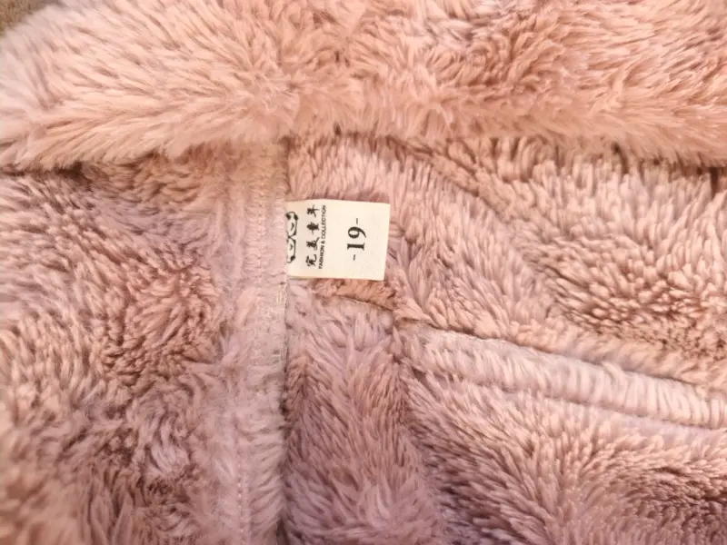 Abrigo de mujer rosa con forro de peluche - 5