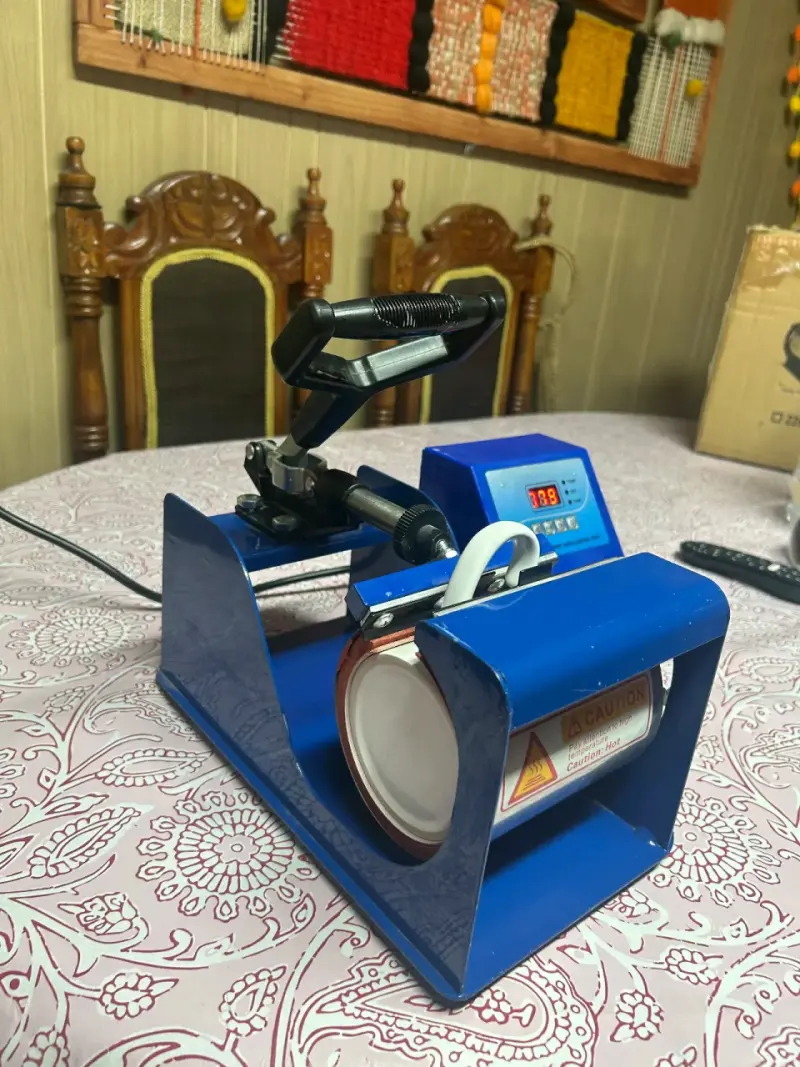 Máquina de estampado de tazas azul - 2