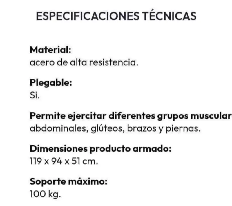 Maquina plegable para ejercicio abdomen - 3
