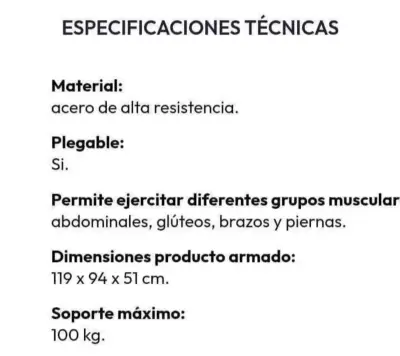 Maquina plegable para ejercicio abdomen - miniatura 3