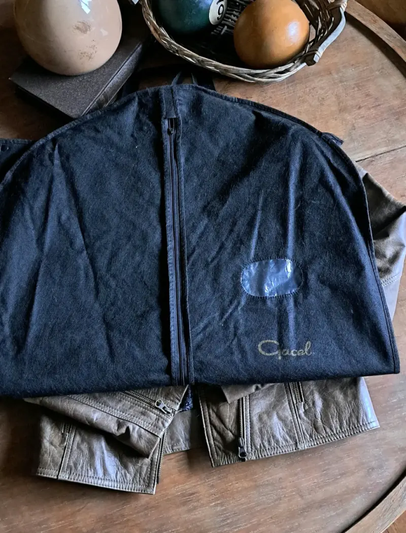 Chaqueta de cuero marrón para mujer - 6