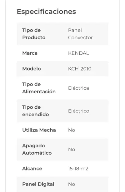 Calefactor eléctrico Kendal blanco compacto - miniatura 4