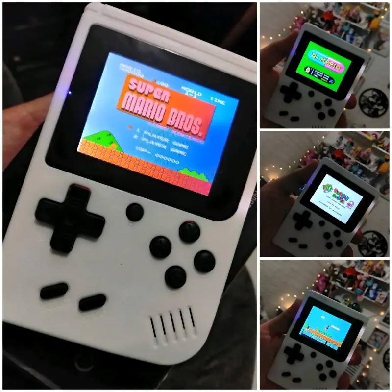 Consola portátil retro con juegos clásicos