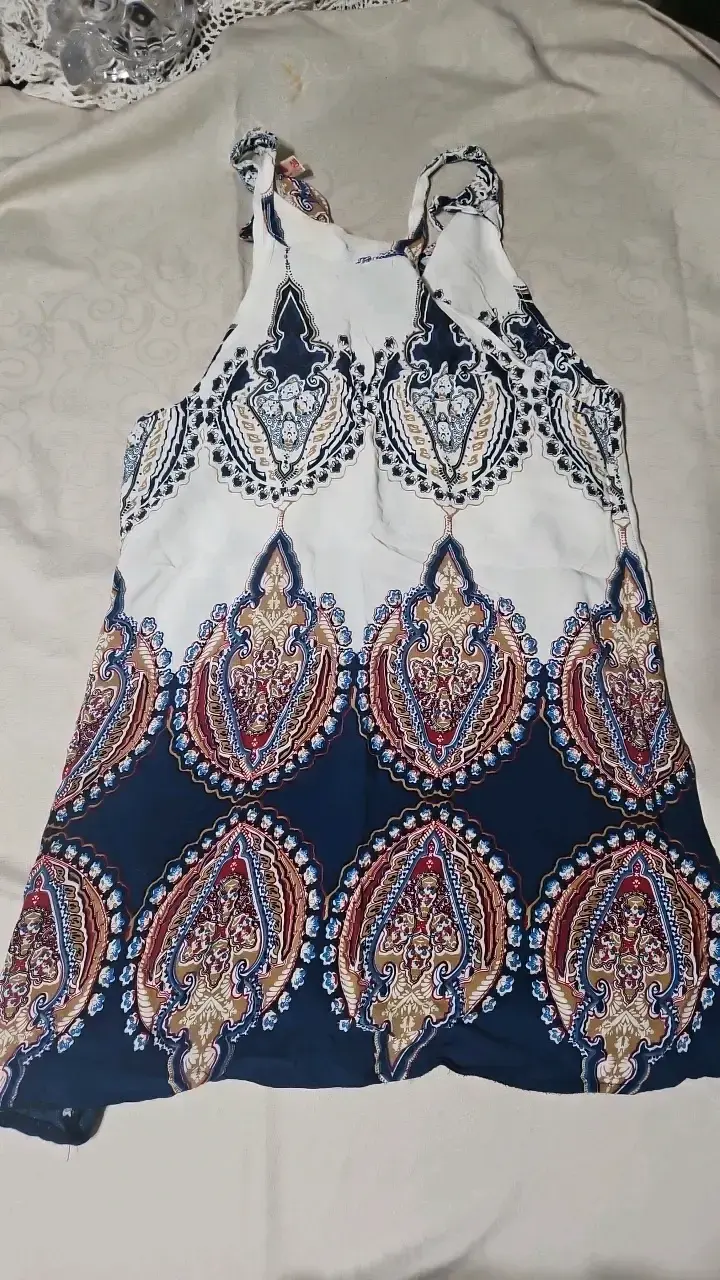 Blusa sin mangas estampada bohemia - 1