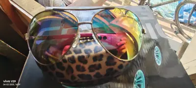 Gafas de sol aviador con estuche animal print - miniatura 1