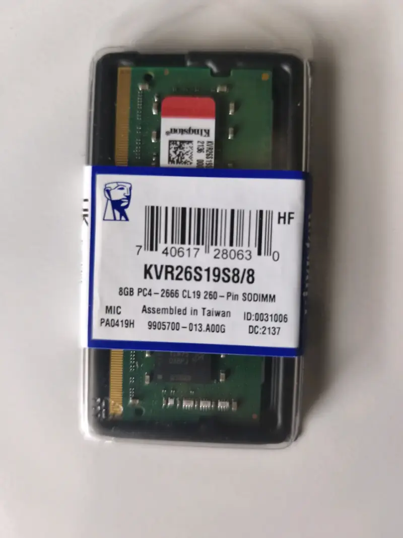 Memoria RAM Kingston 8GB DDR4 2666 MHz - 2