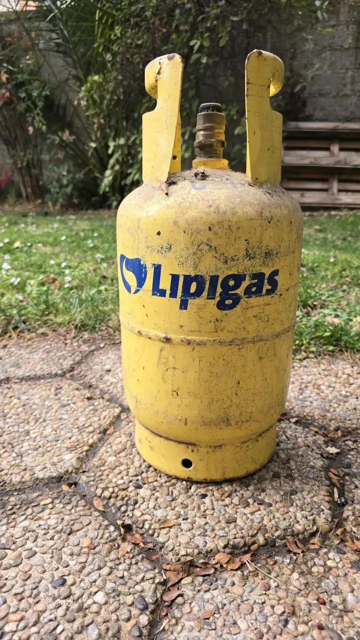 Balón de gas Lipigas amarillo usado