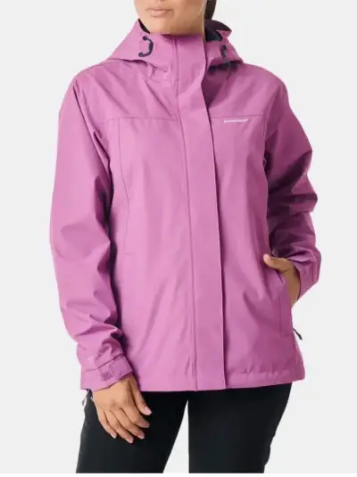 Chaqueta impermeable morada para mujer - miniatura 1