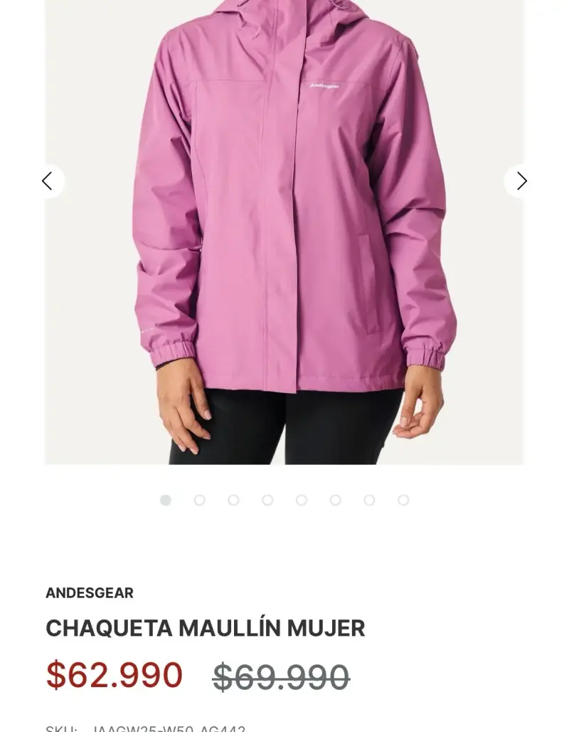 Chaqueta impermeable morada para mujer - 2