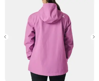 Chaqueta impermeable morada para mujer - miniatura 3
