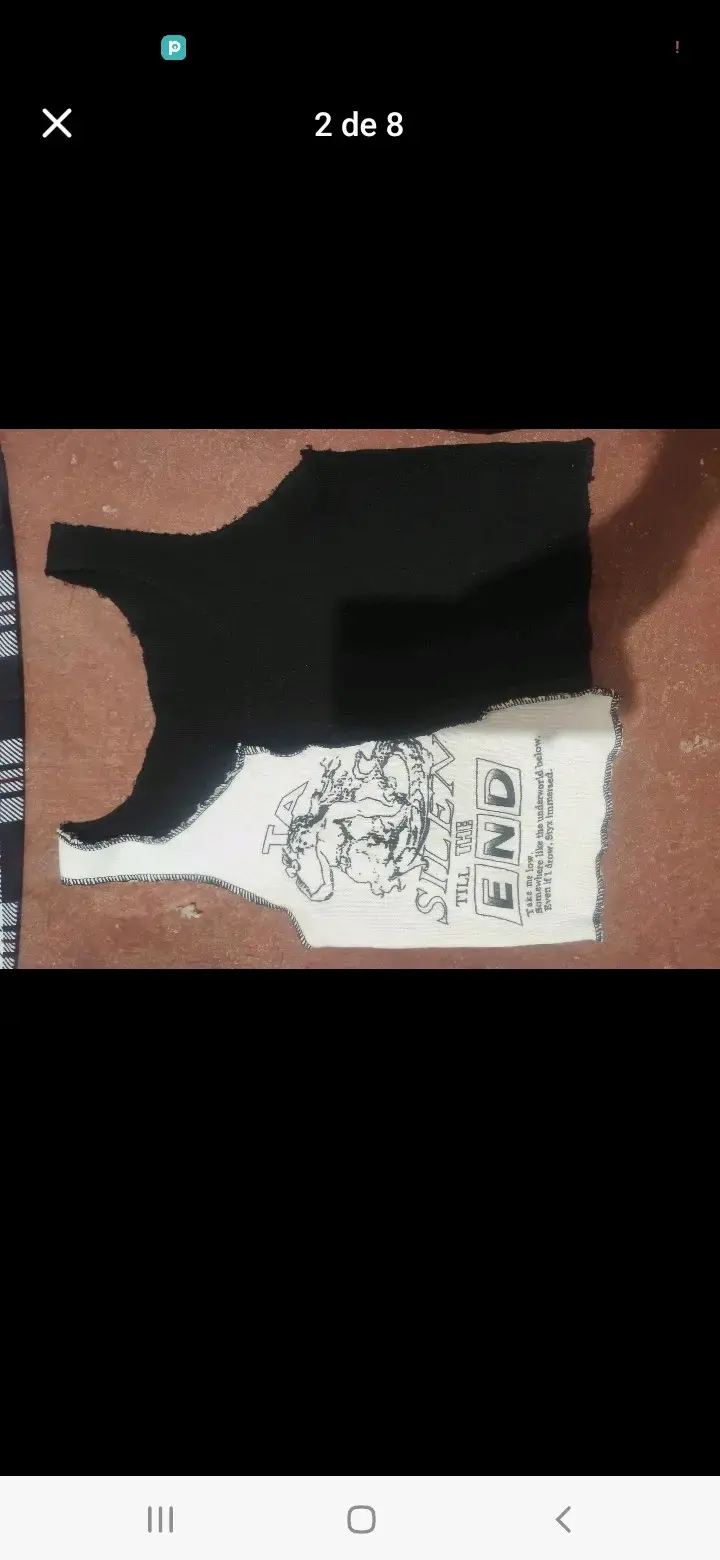 Top a cuadros blanco y negro - 2