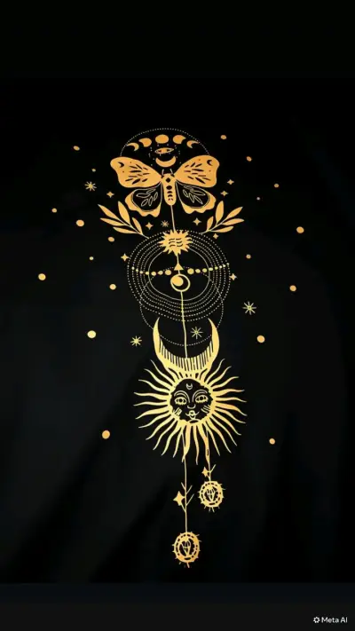 Vestido negro con diseño dorado único - miniatura 2