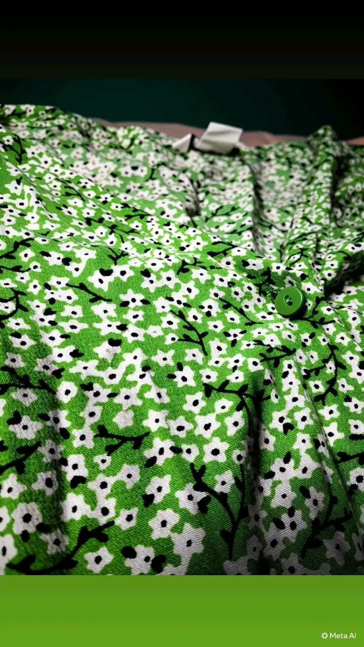 Vestido verde floral de verano - 2