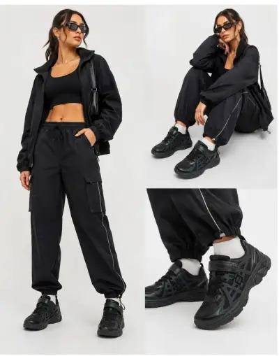 Zapatillas negras Prüne deportivas - miniatura 5
