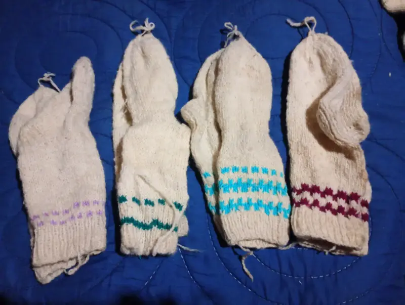 Medias de lana tejidos a mano - 1