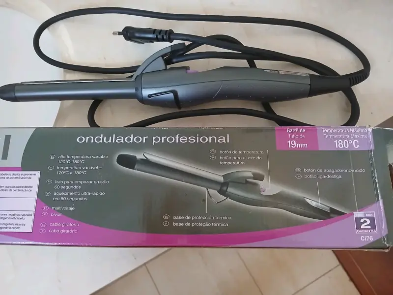 Ondulador profesional de 19mm con temperatura ajustable