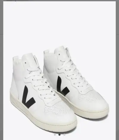 Zapatillas altas blancas Veja V-10 - miniatura 1