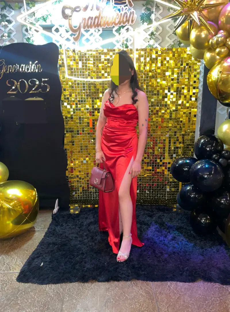 Vestido de gala rojo