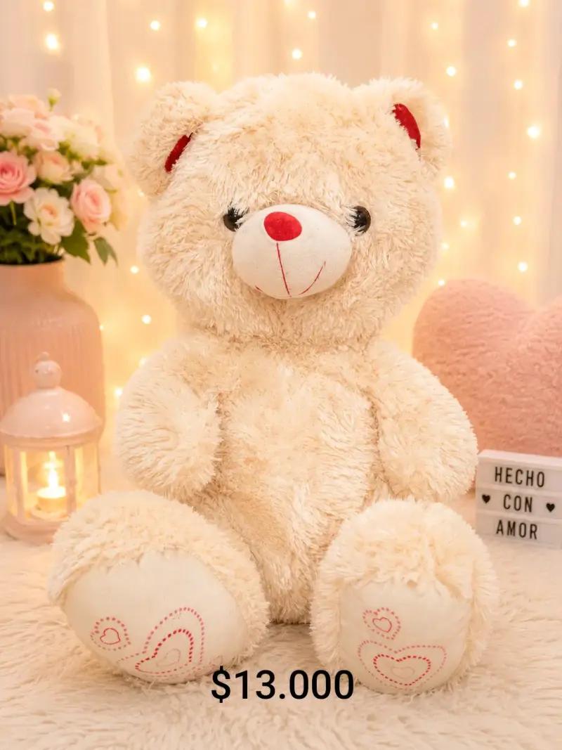 Peluche de cabra marrón suave y tierno - 5