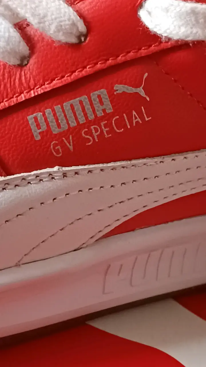 Zapatillas Puma rojas y blancas unisex - 5