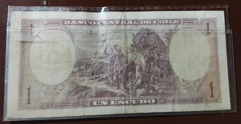Billete antiguo de un escudo chileno - 2