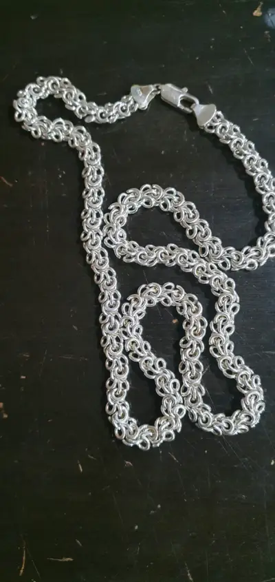 Cadena de plata estilo bizantino - miniatura 1