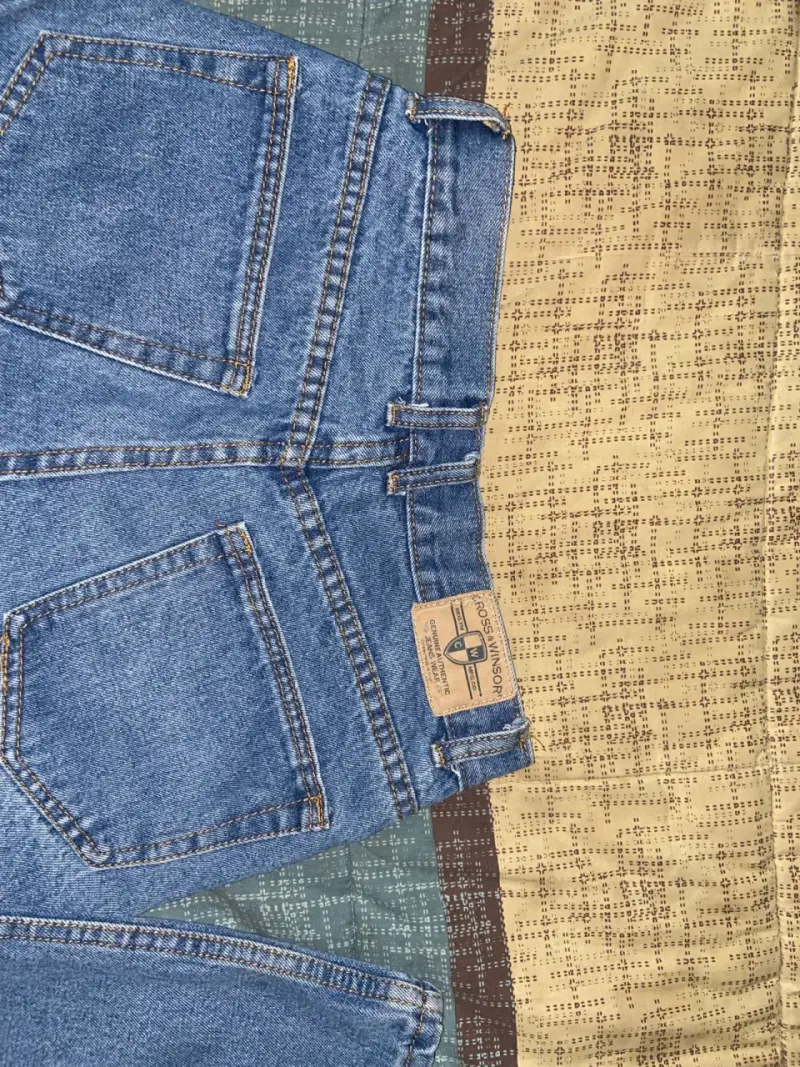 Jeans de mezclilla azul mom - 4