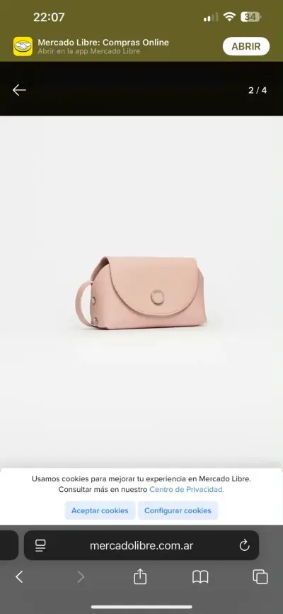 Bolso de mano rosa elegante Marca Prune - miniatura 1