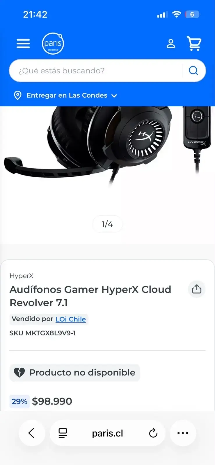 Audífonos gamer hyperX cloud revolver 7.1 - 5