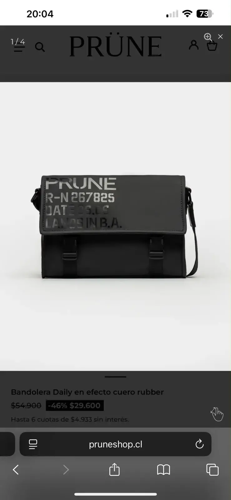 Bandolera negra Prune con diseño moderno - 3