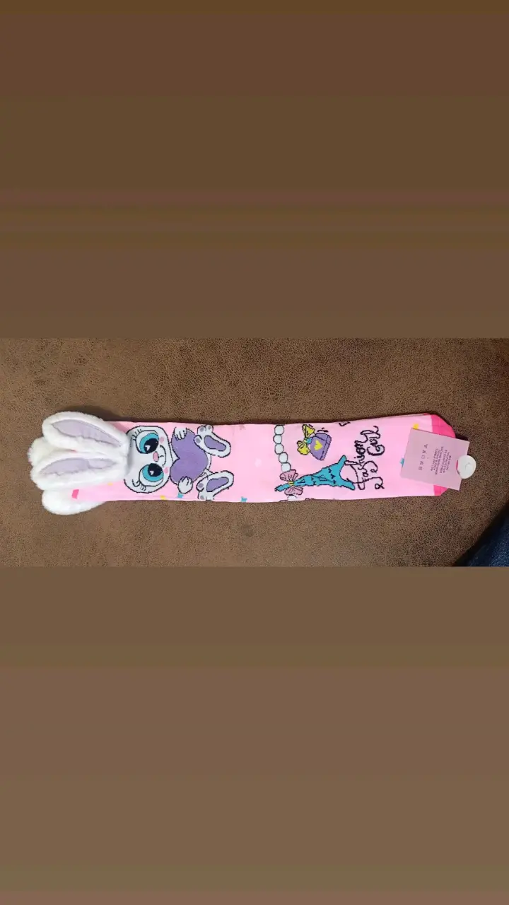 Calcetines infantiles con diseño de perrito y peluche - 6