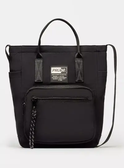 Bolso negra Prüne con bolsillo frontal - miniatura 3