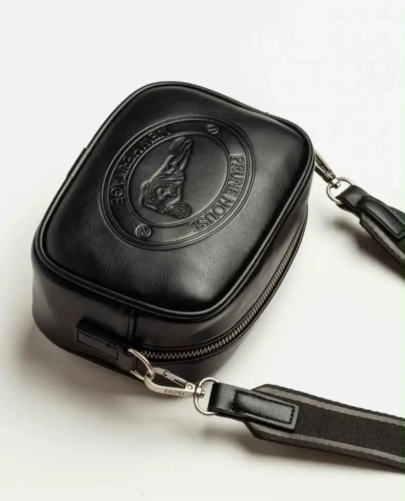 Bolso bandolera Prune negro de cuero