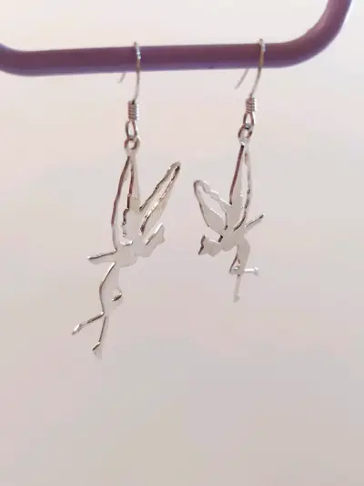 Aros colgantes de hada en plata 925 💎 - miniatura 2