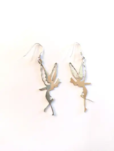 Aros colgantes de hada en plata 925 💎 - miniatura 3