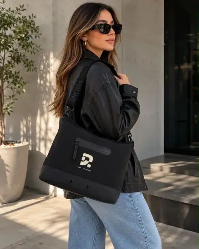 Bolso negro Prune Active Studio impermeable - miniatura 5