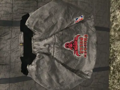 Chaqueta Chicago Bulls NBA gris vintage - miniatura 1