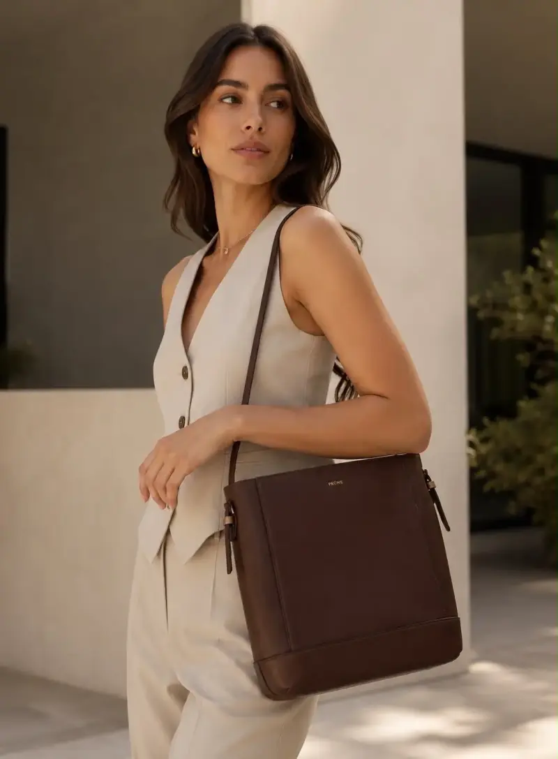 Bolso bandolera marrón Pröne - 3