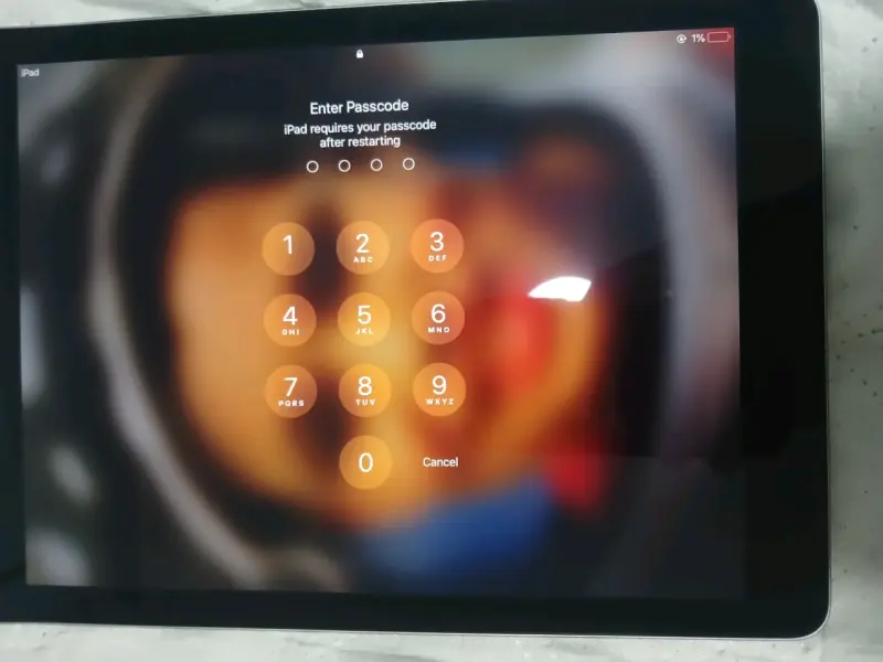 iPad Apple gris bloqueado patron - 3