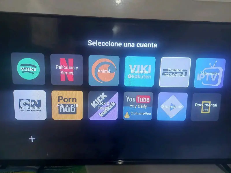 Smart TV con múltiples aplicaciones de streaming