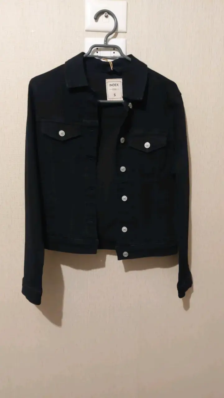 Chaqueta negra de mezclilla Index talla S