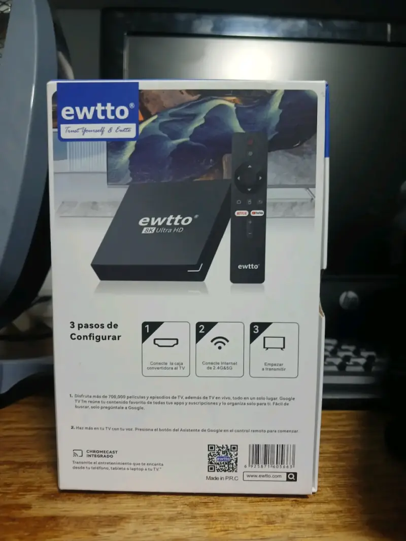 Convertidor de TV Ewto 8K Ultra HD - 1