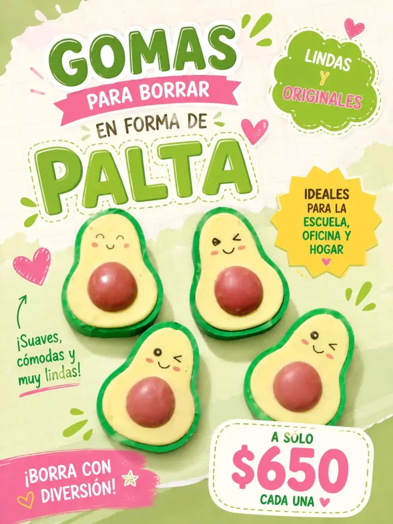 Gomas de borrar y maletita - 1