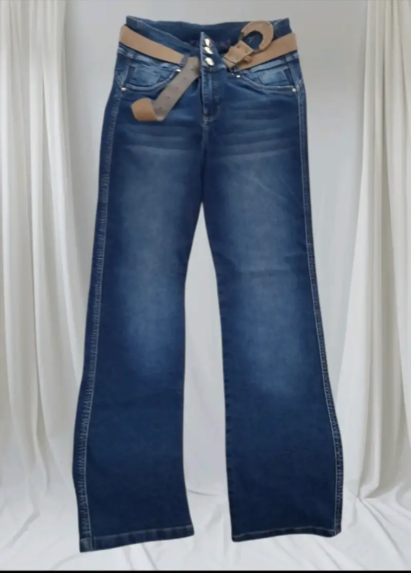 Jeans azul push up a la cintura - 2