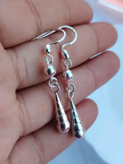 Aros colgantes de plata 925 elegantes - miniatura 2